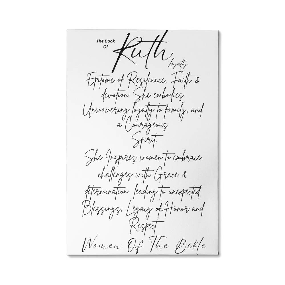 Women Of The Bible | Ruth | Inspirational | Wrapped Canvas