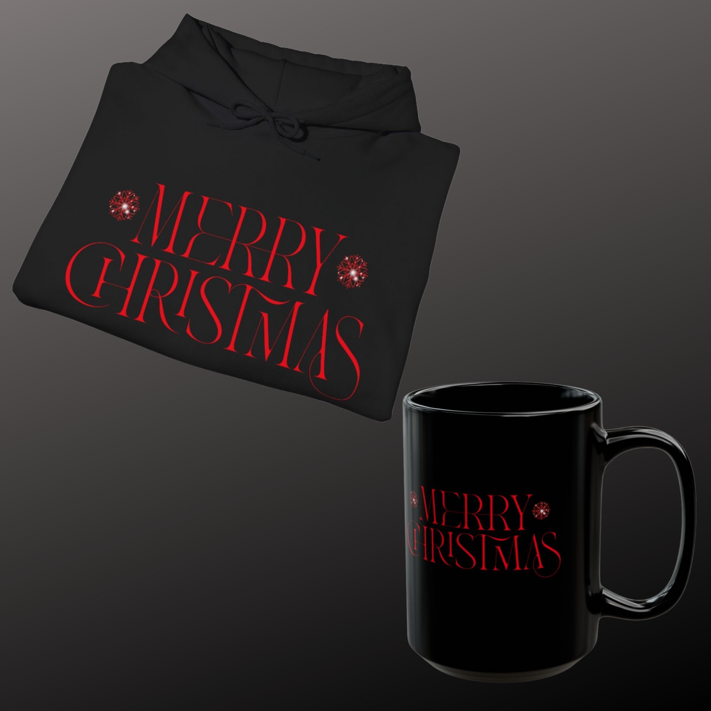 Merry Christmas Comfy Hooded Sweatshirt