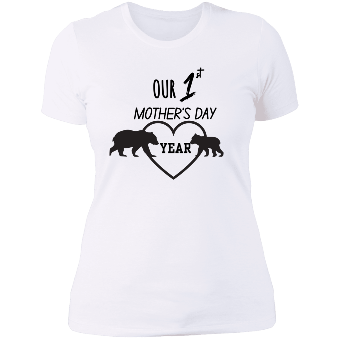 CUSTOMIZABLE MAMA BEAR YEAR FIRST MOTHER'S DAY ONSIE Customized YEAR | OUR 1st Mother's Day Boyfriend T-Shirt