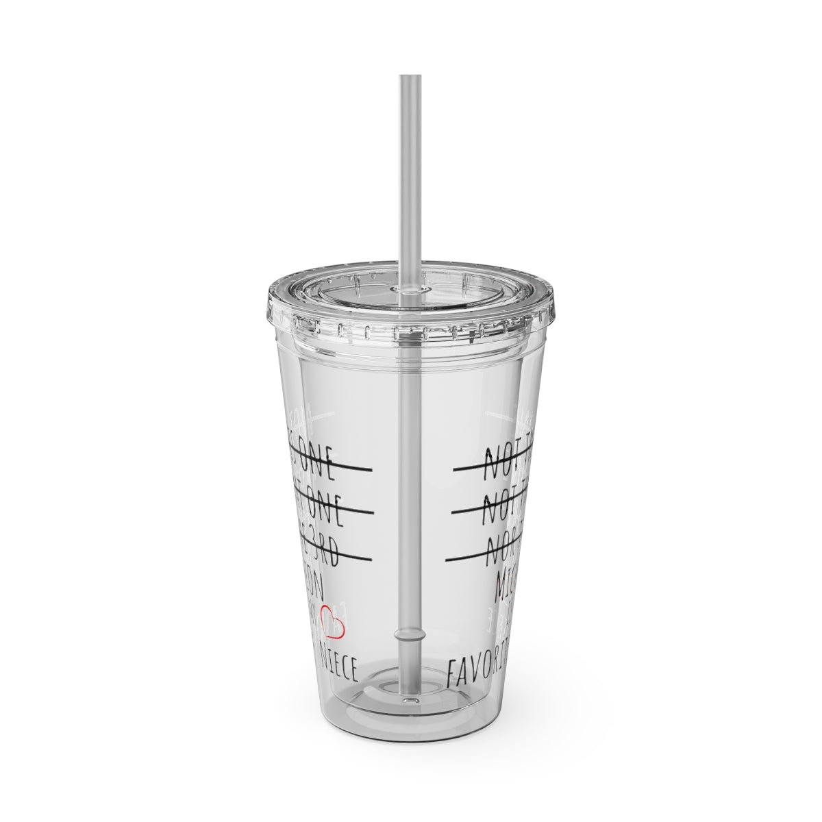Personalized 16oz Acrylic Tumbler W/ Lid & Straw | Gift For Aunts, Uncles, Nieces & Nephews