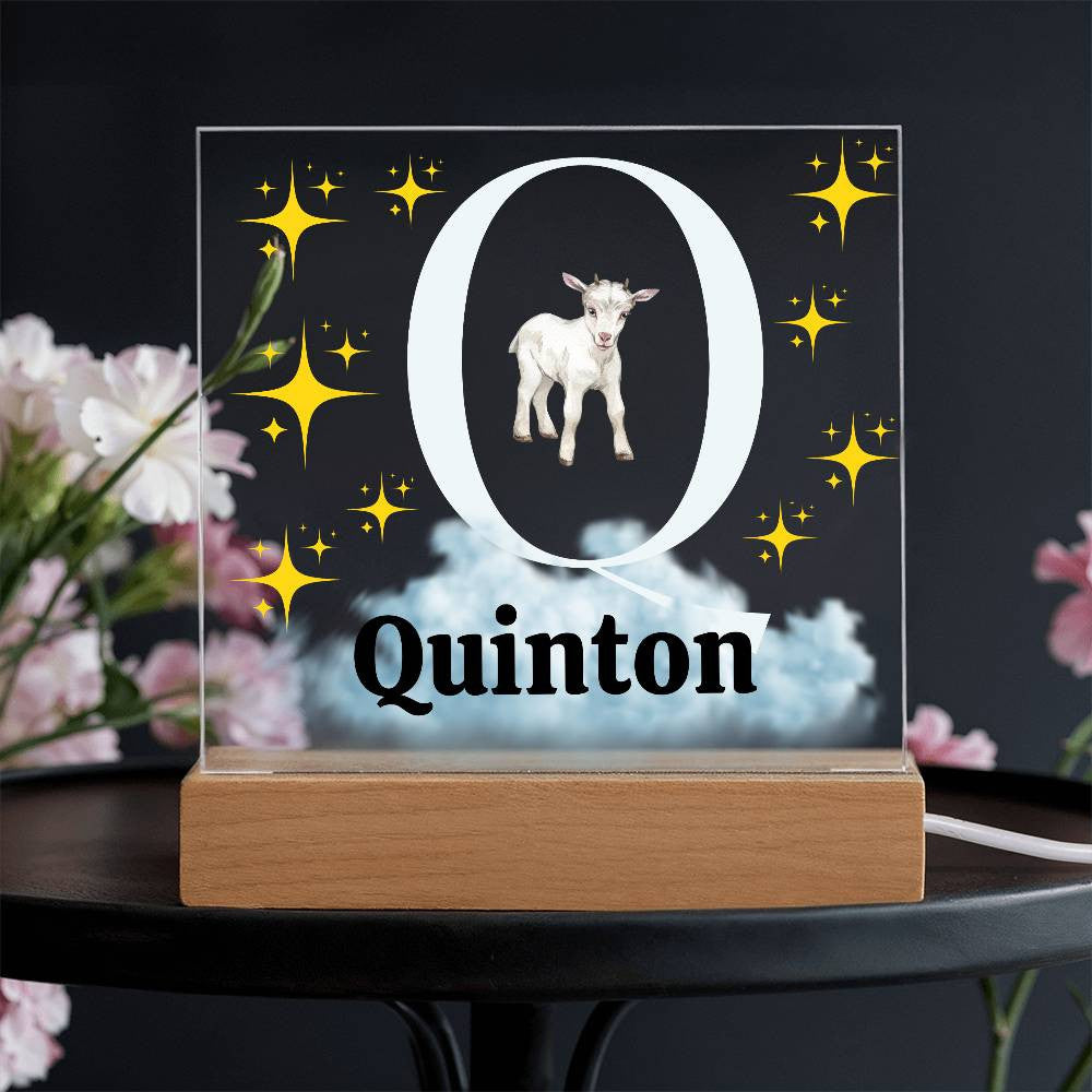 Personalized Name| Children's | LED Night Light | Acrylic Square Plaque