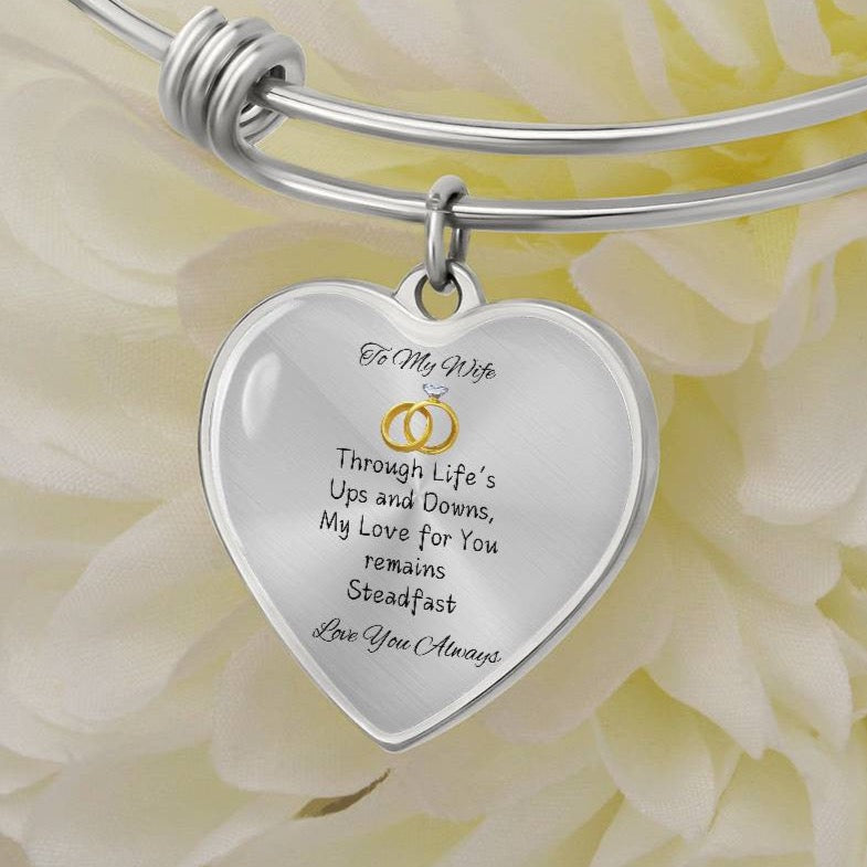 To My Wife | Wedding Rings Heart  (Bangle)