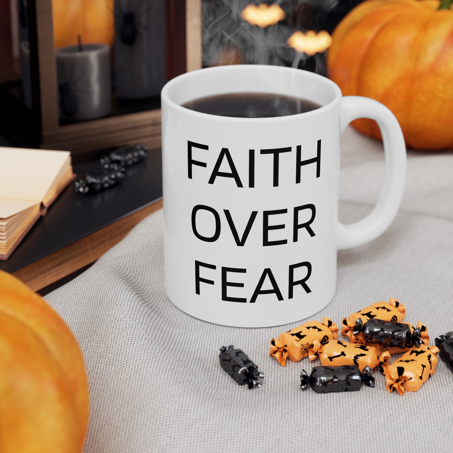 FAITH OVER FEAR | Ceramic Mug, (11oz)