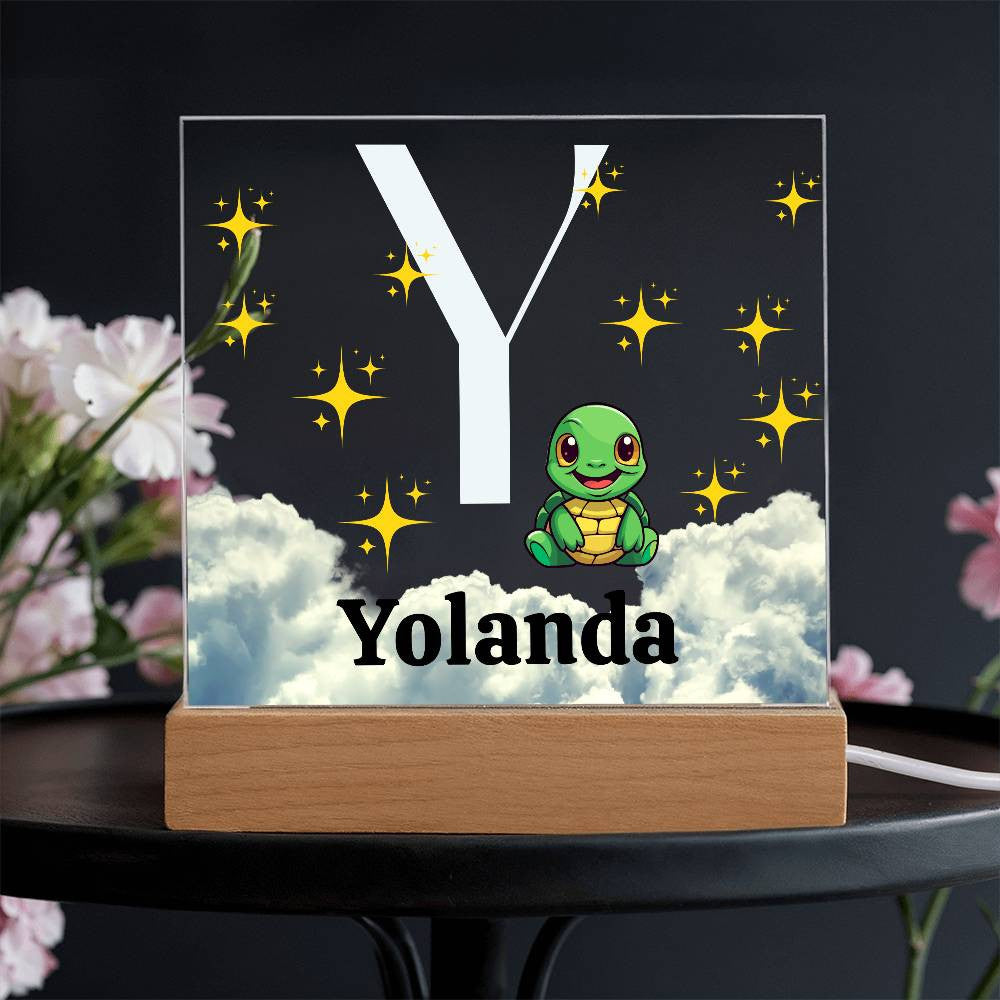 Personalized Name| Children's | LED Night Light | Acrylic Square Plaque