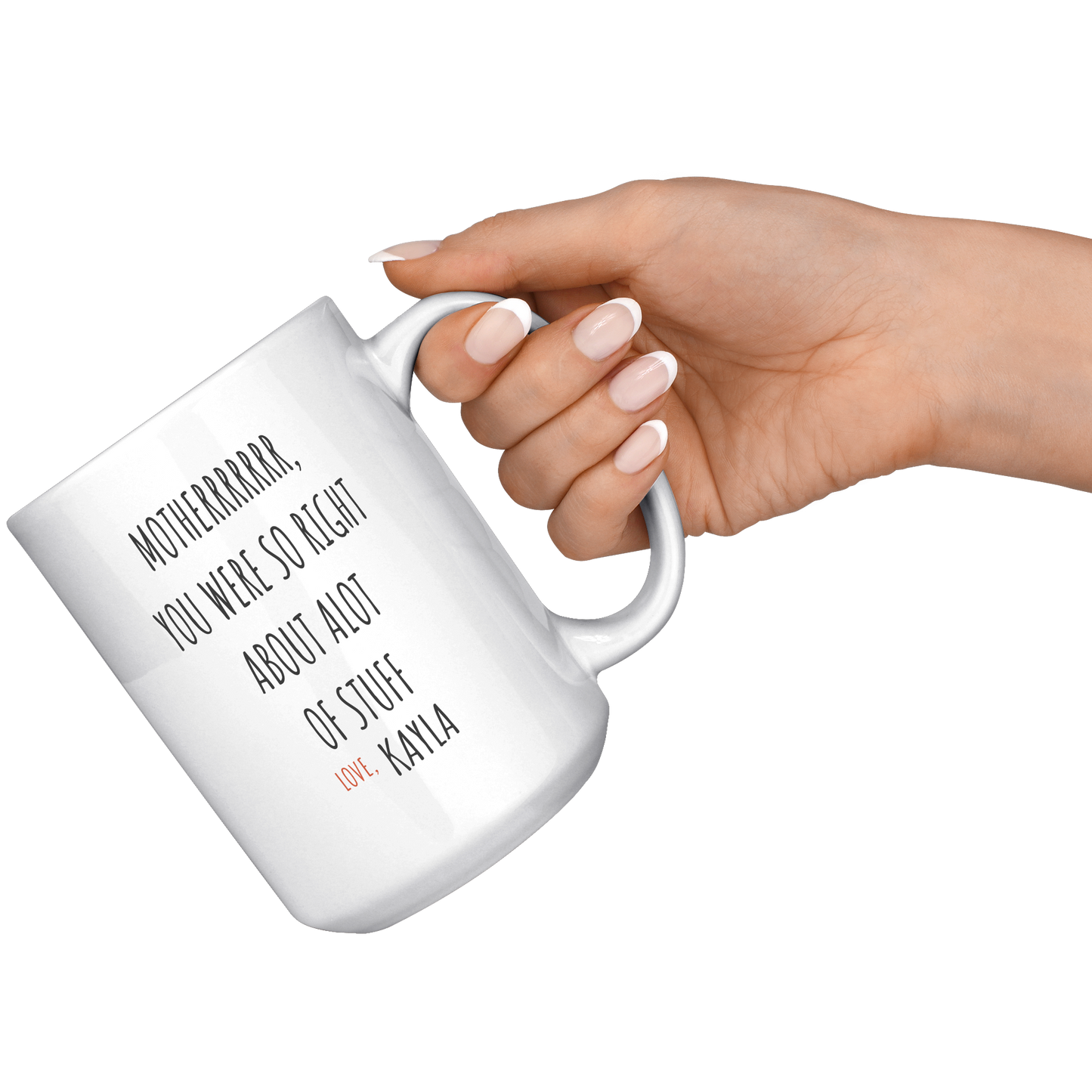 MOTHER YOU WERE SO RIGHT |  Personalized  Name | 15oz White Mug