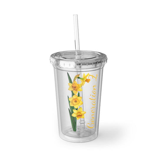 Wild Flower Gen- Z | Iced Coffee Cup | Suave Acrylic Cup