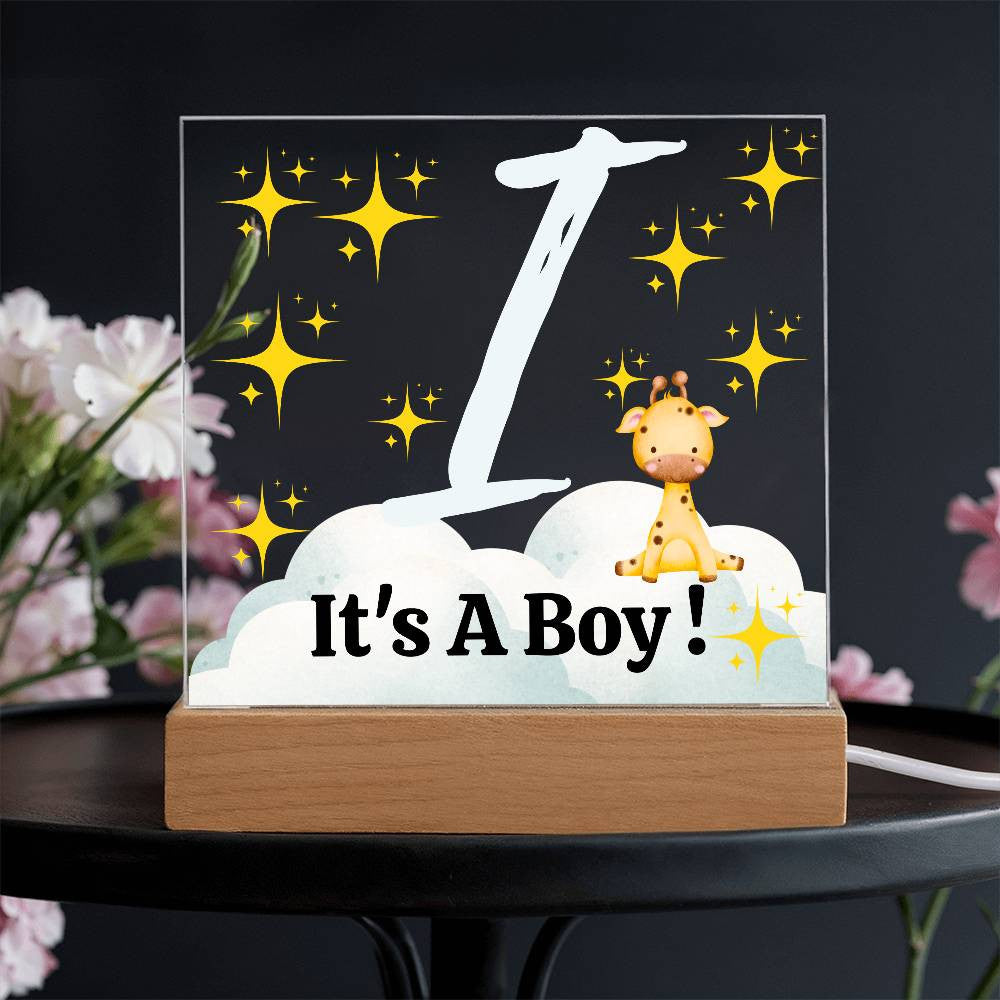 Personalized Name| Children's | LED Night Light | Acrylic Square Plaque