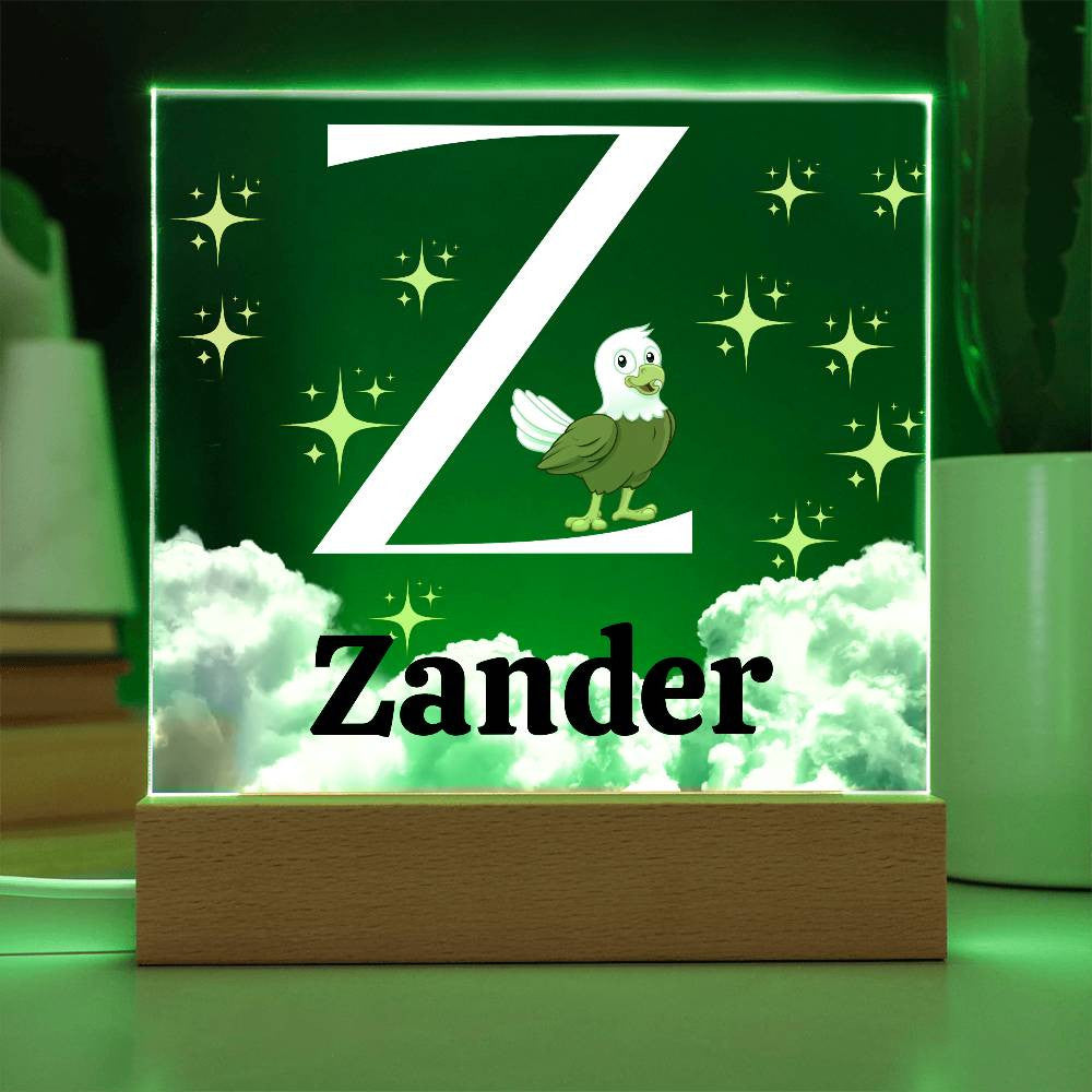 Personalized Name| Children's | LED Night Light | Acrylic Square Plaque