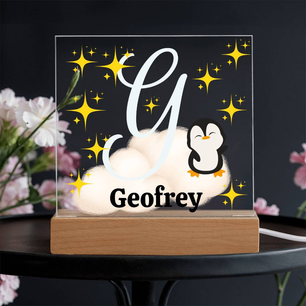 Personalized Name| Children's | LED Night Light | Acrylic Square Plaque