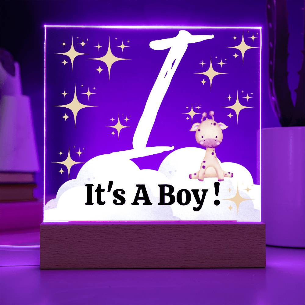 Personalized Name| Children's | LED Night Light | Acrylic Square Plaque