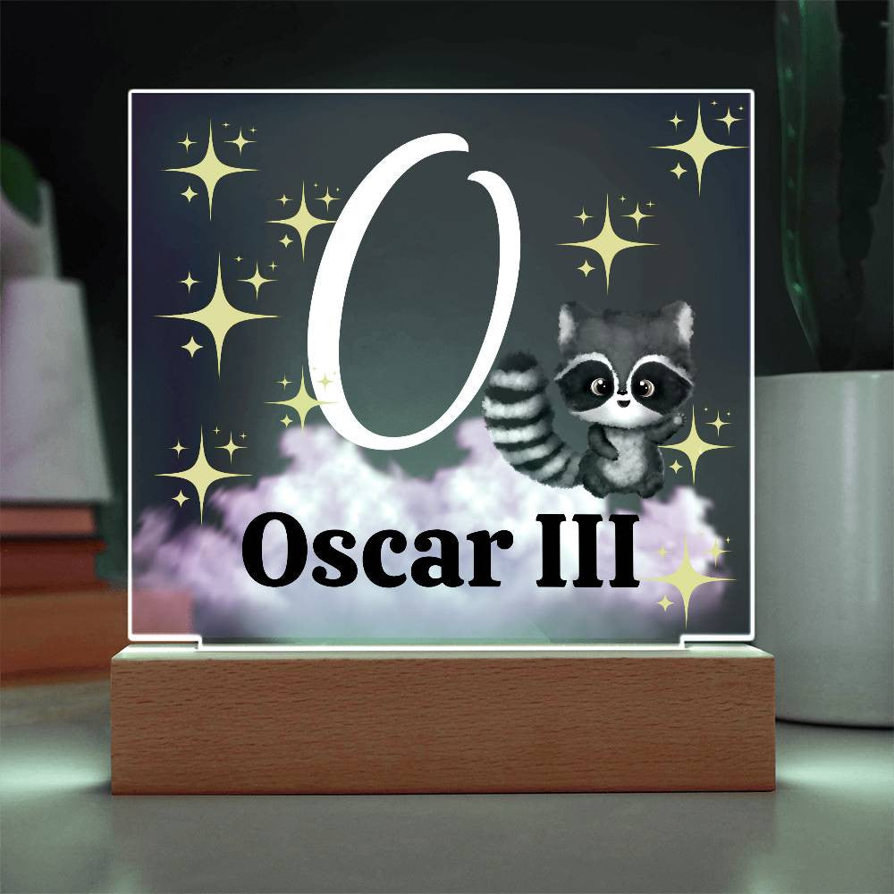 Personalized Name| Children's | LED Night Light | Acrylic Square Plaque