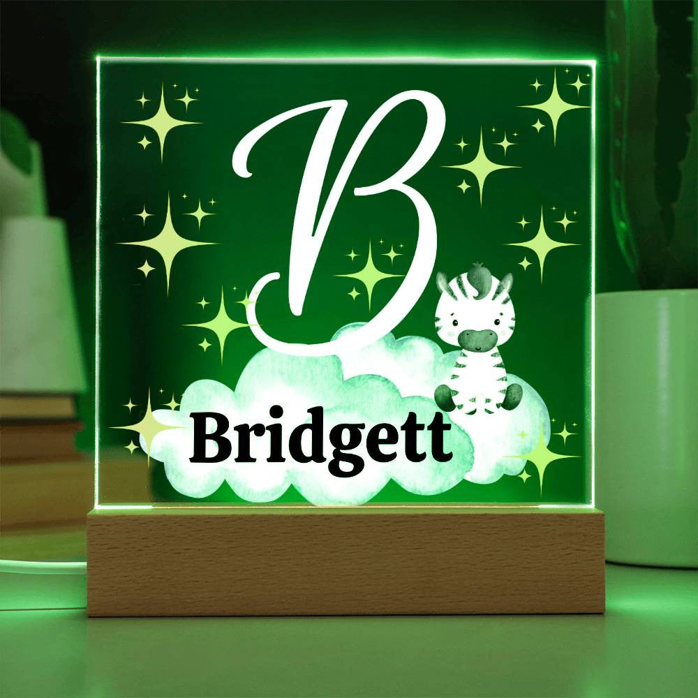 Personalized Name| Children's | LED Night Light | Acrylic Square Plaque