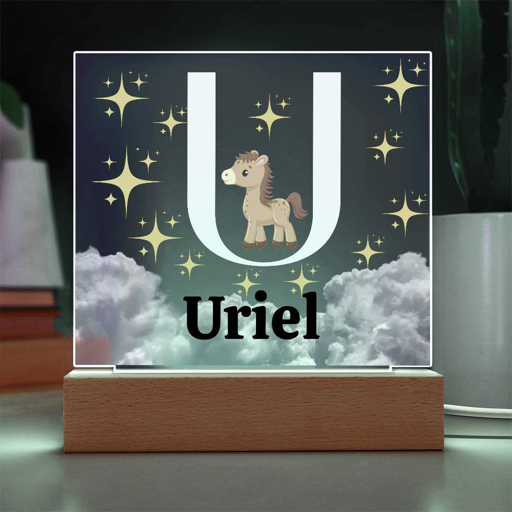 Personalized Name| Children's | LED Night Light | Acrylic Square Plaque