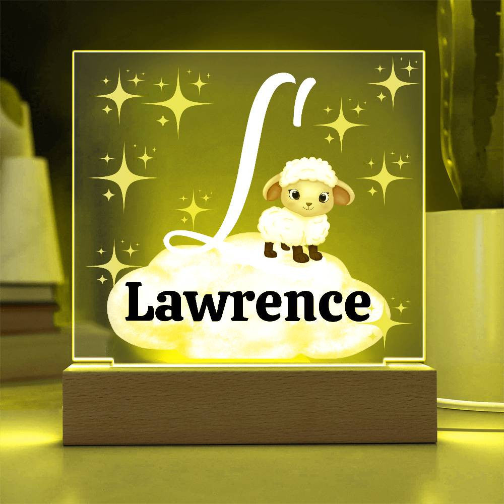 Personalized Name| Children's | LED Night Light | Acrylic Square Plaque