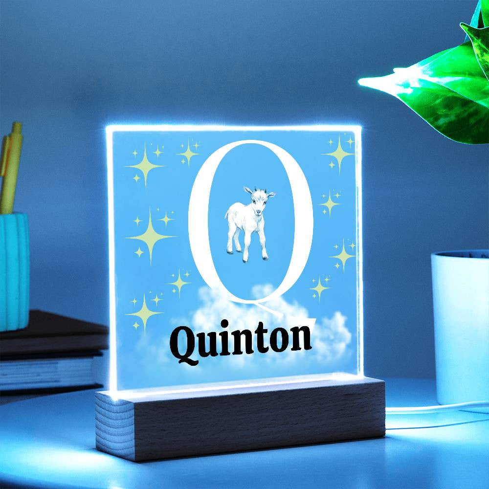 Personalized Name| Children's | LED Night Light | Acrylic Square Plaque