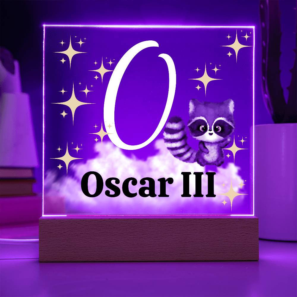 Personalized Name| Children's | LED Night Light | Acrylic Square Plaque