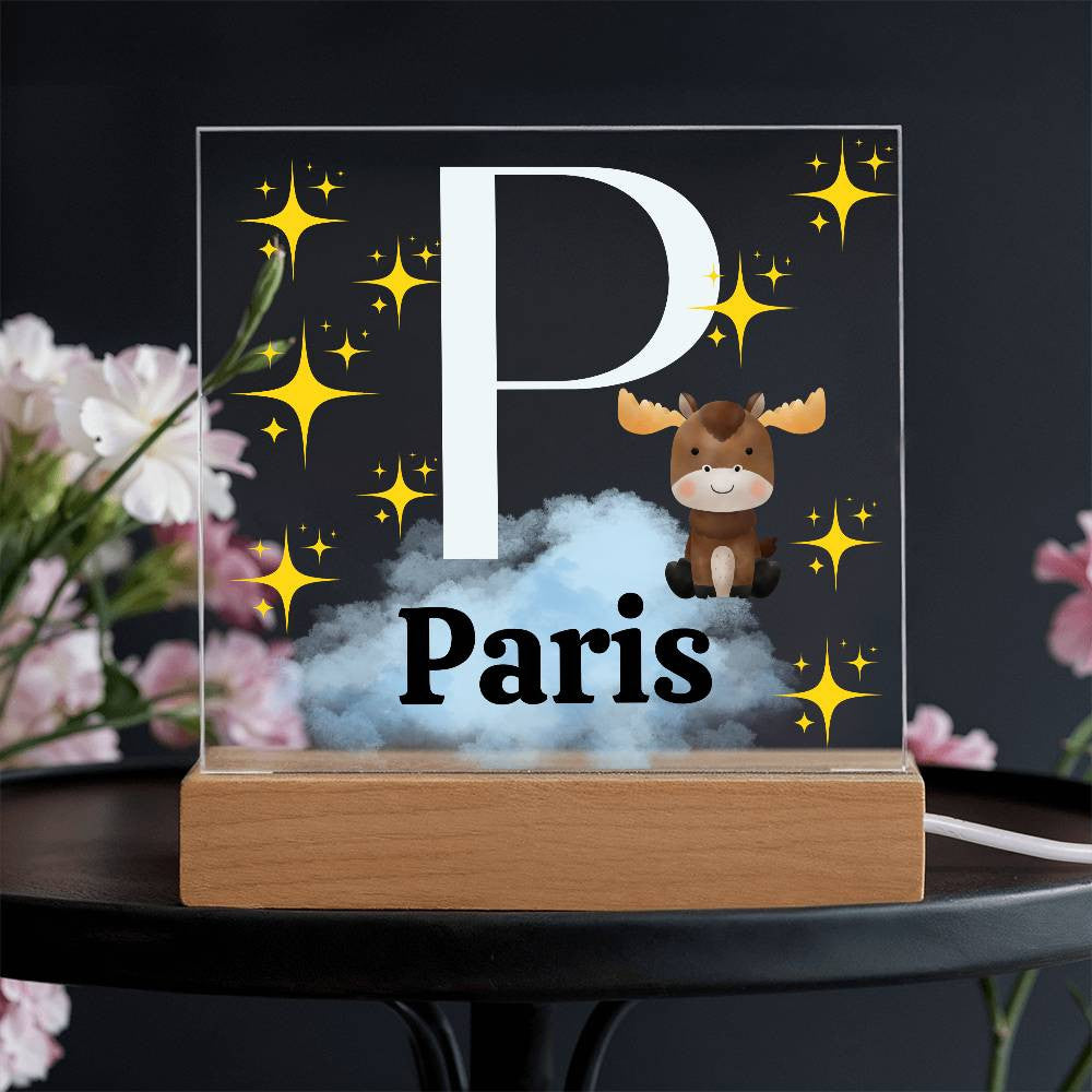 Personalized Name| Children's | LED Night Light | Acrylic Square Plaque