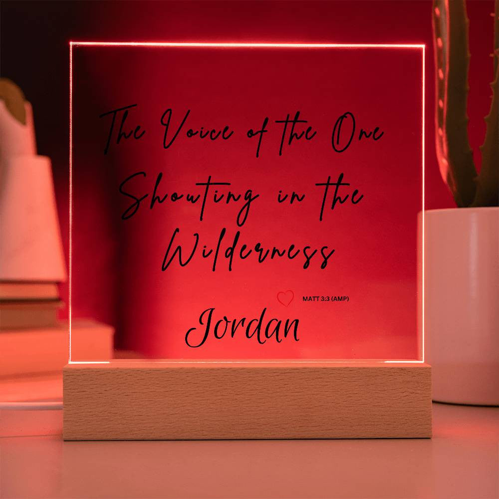 Bible Verse | LED Lights | Acrylic Square Plaque