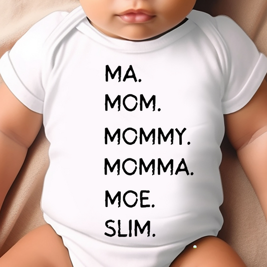 Family Names For  Baby Onsie | Infant | MOM BRUH|  Onsies