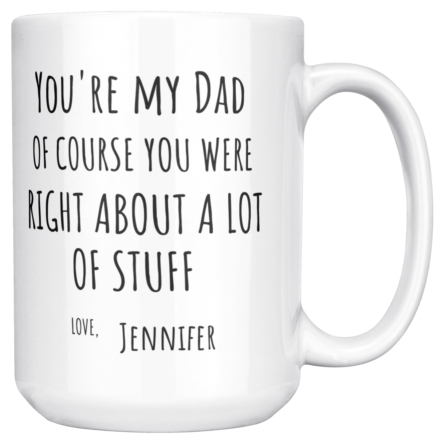 Personalized Of Course You're My Dad |  11oz White Mug