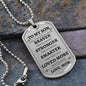 To My Son |  Dog Tag | Braver | Black Letter | Love MOM