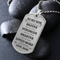 To My Son |  Dog Tag | Braver | Black Letter | Love MOM
