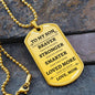 To My Son |  Dog Tag | Braver | Black Letter | Love MOM