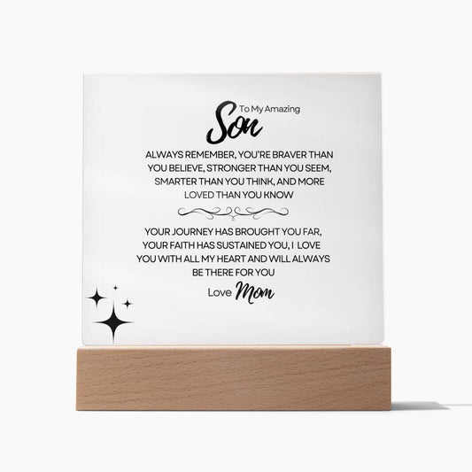 TO MY HANDSOME SON | ACRYLIC LIGHTED SQUARE