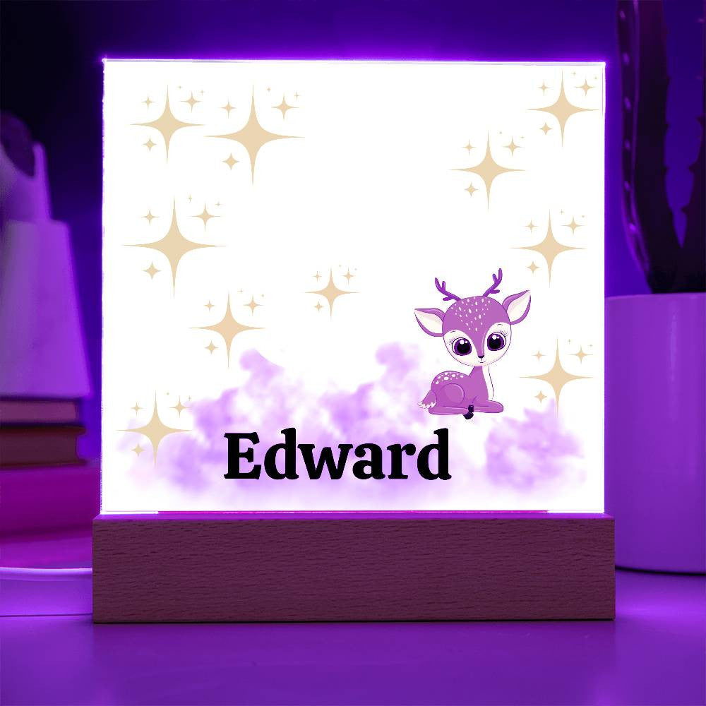 Personalized Name| Children's | LED Night Light | Acrylic Square Plaque