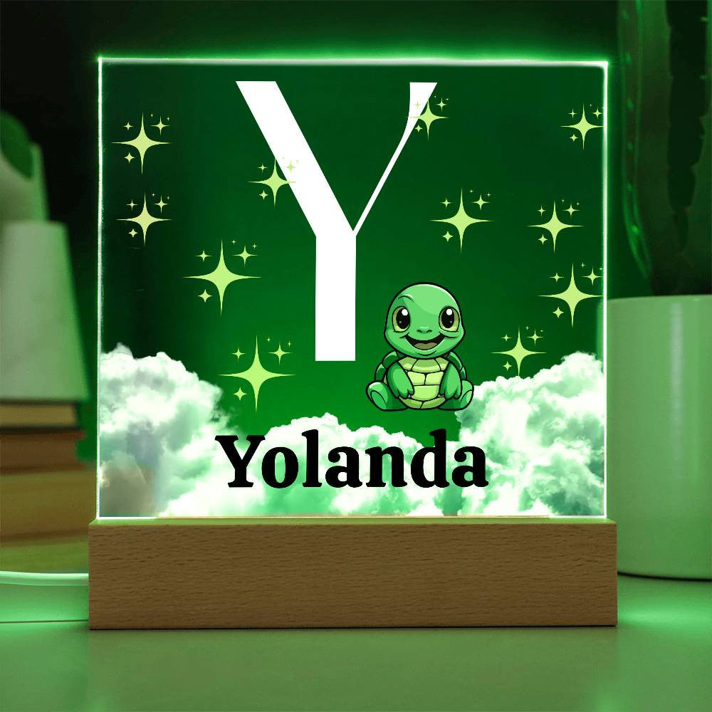 Personalized Name| Children's | LED Night Light | Acrylic Square Plaque