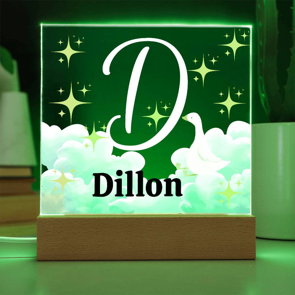 Personalized Name| Children's | LED Night Light | Acrylic Square Plaque