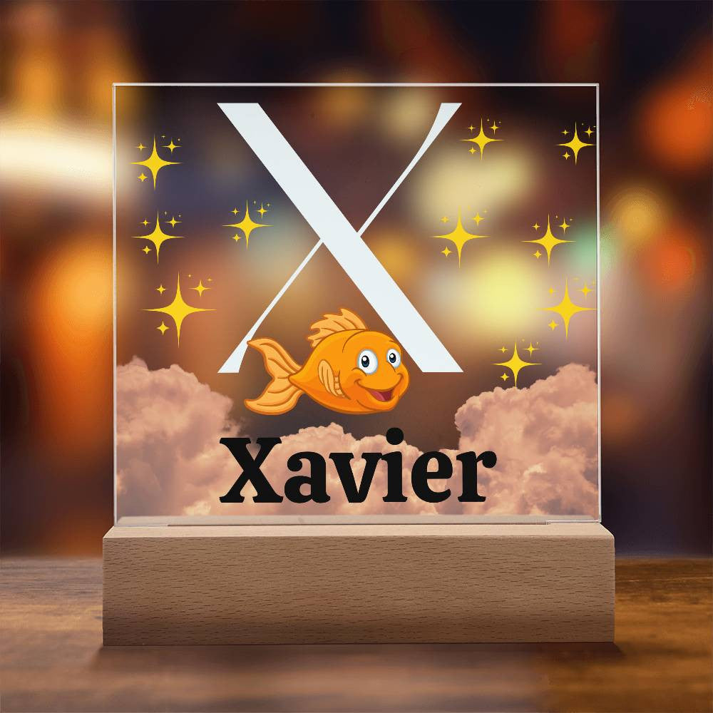 Personalized Name| Children's | LED Night Light | Acrylic Square Plaque