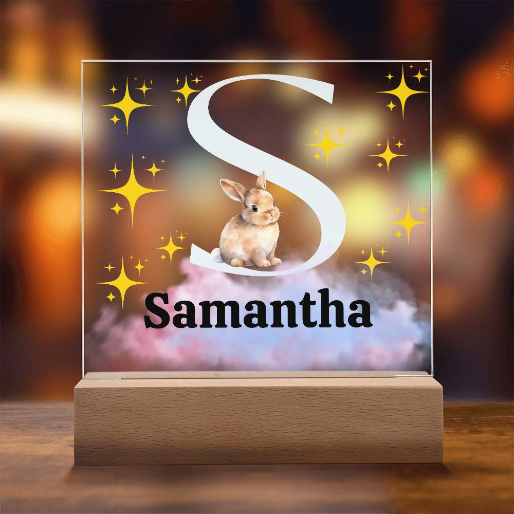 Personalized Name| Children's | LED Night Light | Acrylic Square Plaque