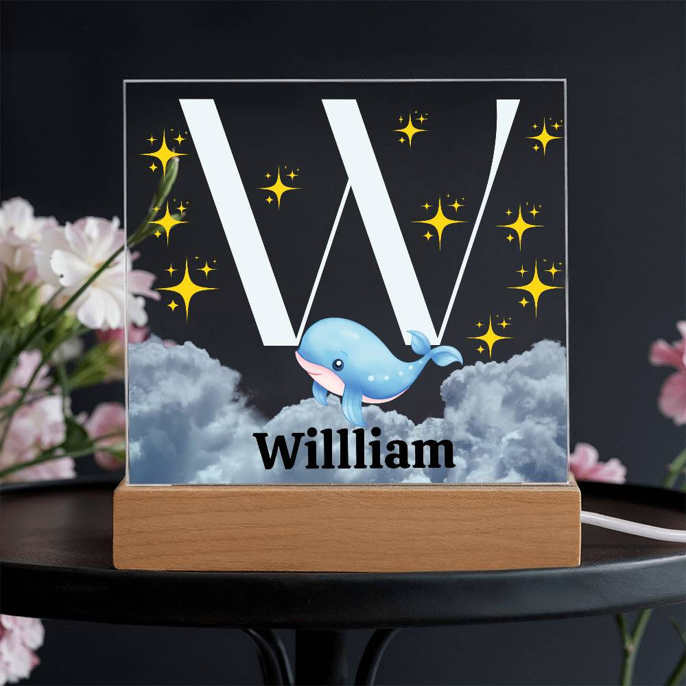 Personalized Name| Children's | LED Night Light | Acrylic Square Plaque