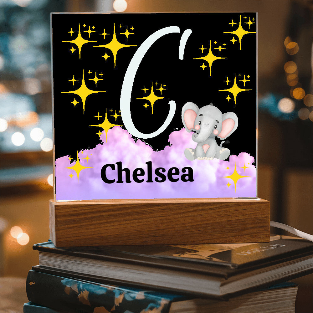 Personalized Name| Children's | LED Night Light | Acrylic Square Plaque