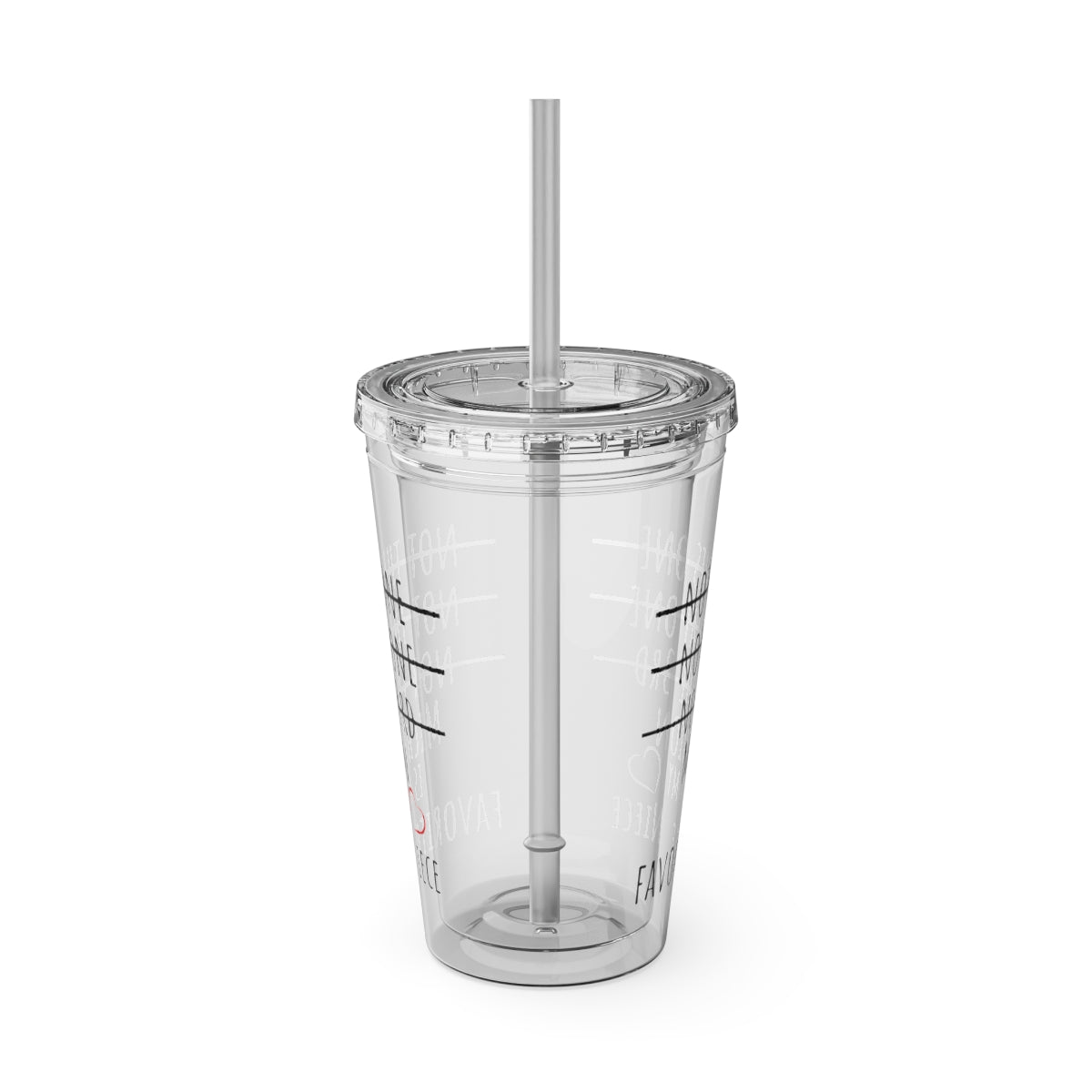 Personalized  16oz Acrylic Tumbler W/ Lid & Straw |  Gift For  Aunts, Uncles, Nieces & Nephews