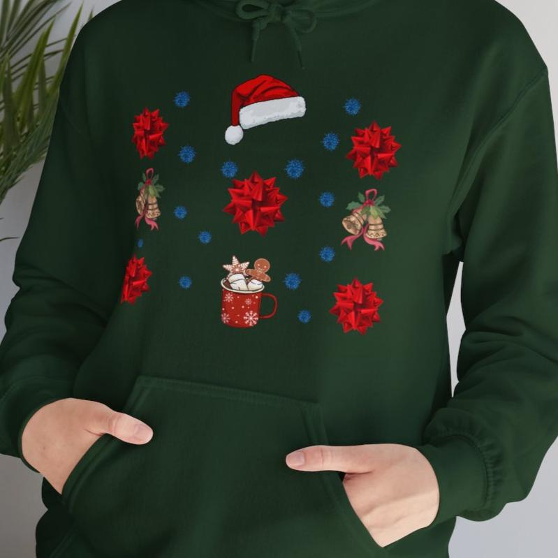 Christmas Holiday Hooded Sweatshirt or Tee