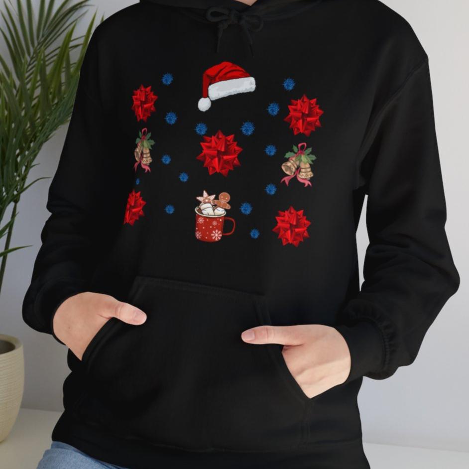 Christmas Holiday Hooded Sweatshirt or Tee