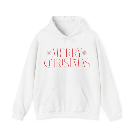 Merry Christmas Comfy Hooded Sweatshirt